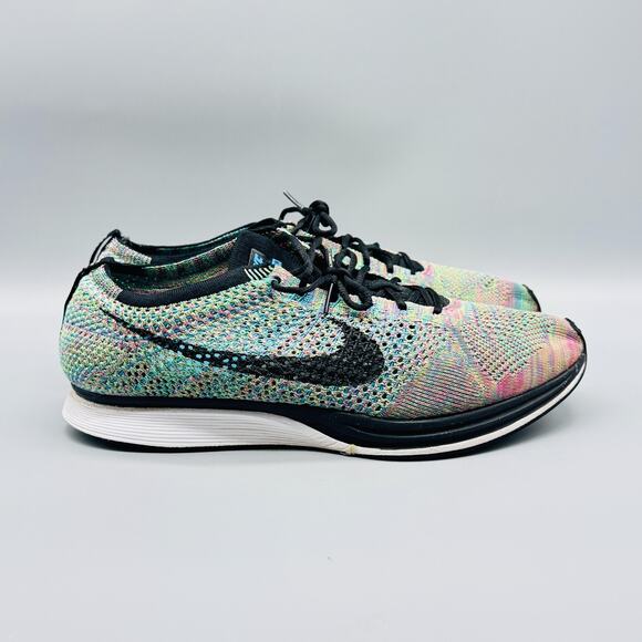 Nike Shoes Mens 11 Multicolor Knit 2.0 Flyknit Racer Athletic Running Sneakers - Picture 1 of 12